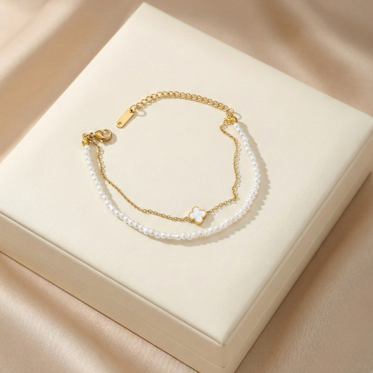 Pearl Clover Harmony Bracelet