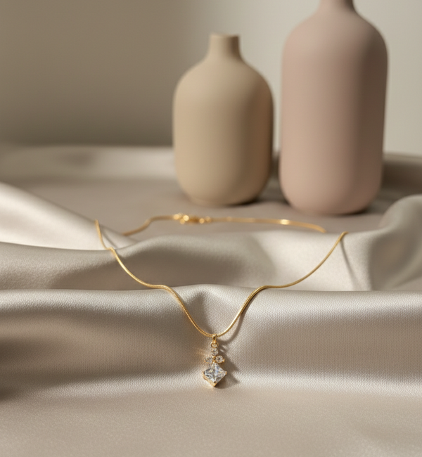 Dainty Diamond Drop Necklace