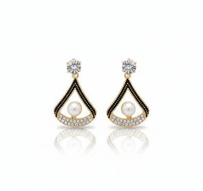 Noir Pearl Frame Drops